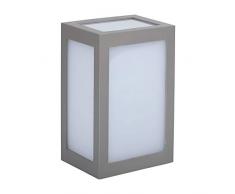 V-TAC Moderna lÃ¡mpara de pared para exteriores, IP65, resistente al agua, carcasa gris, lÃ¡mpara de pared para jardÃ­n, garaje, pasillos, puertas, 12 W, 6400 K, color blanco suave