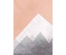 Komar Wandbild Von Wild and Free Mountain | Poster, Bild, Wohnzimmer, Schlafzimmer, Dekoration, Kunstdruck | ohne Rahmen | P105B-50x70 fotomural, Orange, WeiÃ, Grau