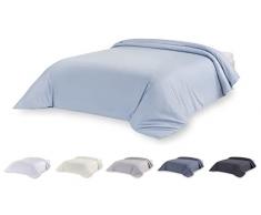 Todocama â Funda nórdica de Microfibra para edredón de Tacto Extra Suave. (Azul Claro - Cama 80/90-150x220cm).