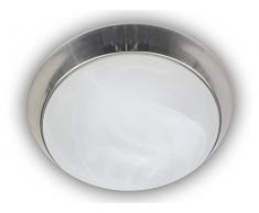 Niermann Standby a + + to E, Plafón Anillo decorativo níquel mate, cristal y metal, Alabaster Art, 30 x 30 x 11 cm