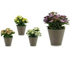 Ibergarden S3605658 Maceta Plástico, Gris, 13 x 21 x 13 cm