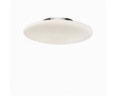 Ideal Lux Smarties Bianco PL3 D60 Interior E27 Color blanco iluminación de techo - Lámpara (Salón comedor, Salón, Interior, Color blanco, IP20, Cepillado, Color blanco)
