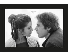 Komar Wandbild Von Star Wars Classic Leia Han Love | Kinderzimmer, Jugendzimmer, Dekoration, Kunstdruck | ohne Rahmen | WB124-70x50 fotomural, carbÃ³n