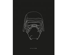 Komar Wandbild Von Star Wars Lines Dark Side Kylo | Kinderzimmer, Jugendzimmer, Dekoration, Kunstdruck | ohne Rahmen | WB100-30x40 fotomural, carbÃ³n
