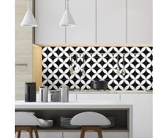 Pegatinas de azulejos adhesivas â Pegatina de azulejos de cemento â DecoraciÃ³n de pared para cuarto de baÃ±o y cocina â azulejos de cemento adhesivo de pared â 15 x 15 cm â 24 unidades