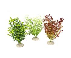 Aqua Della, Planta Artificial Colorida de plÃ¡stico Flexible BACOPA M - 25 cm, pie Resistente, Ofrece refugios y Lugares de reproducciÃ³n, Apto para acuarios y terrarios