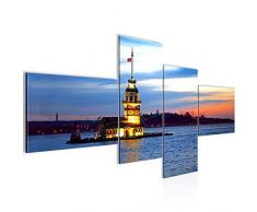 Runa Art imÃ¡genes Istanbul TurquÃ­a Wandbild 200 x 100 cm Vlies - lienzo de imagen XXL formato Wandbilder salÃ³n vivienda Deko Kunstdrucke azul 4 piezas - Made in Germany - listo para colgar 604141a