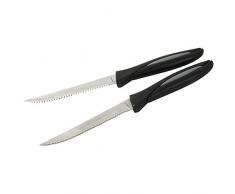 Gimel Chic Set de Cuchillos chuleteros, Acero Inoxidable, Negro, 7x24.5x2.5 cm, 6 Unidades