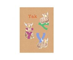 Komar Wandbild Von ABC Animal Y | Poster, Bild, Wohnzimmer, Schlafzimmer, Dekoration, Kunstdruck | ohne Rahmen | P036Y-40x50 fotomural, carbÃ³n