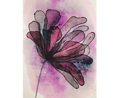 Purple Grunge Flower Watercolour Painting Unframed Wall Art Print Poster Home Decor Premium PÃºrpura Flor Acuarela Pintura pared PÃ³ster Casa