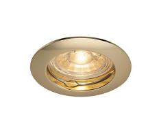SLV latón Pika/Foco, luz de inundación, proyector Techo, luminaria empotrable led, iluminación Interior / GU10 50 W