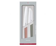 Victorinox 6.9096.22G Swiss Modern-Juego de 2 Utensilios de Cocina, santoku y Cuchillo de reposterÃ­a, Inoxidable, Apto para lavavajillas, Multicolor, Acero