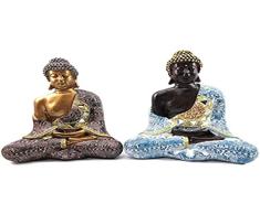 Figura Decorativa DKD Home Decor Buda Resina (18.5 x 10.6 x 24.7 cm) (2 pcs)