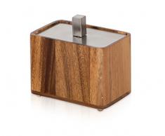 MÃ¶ve watte Caja 9Â x 10Â x 6Â cm de Madera de Acacia con Acero Inoxidable, Wood