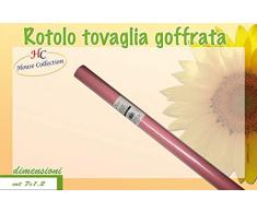 HOUSE COLLECTION - Mantel de Papel en Relieve, Color Rosa, 7 Metros, 120 cm