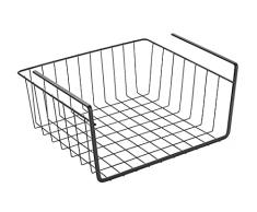 Metaltex LAVA 30 - Estante Intermedio Anchura 30 cm. Acabado TOUCH TERM Color NEGRO. 30x26x14 cm