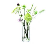 LSA International - Florero en forma de tubo Isa International (delgado) 28 cm de altoÃ13cm de diÃ¡metro, transparente