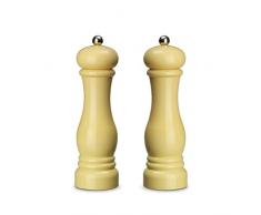 Echtwerk Juego de 2 molinillos de especias de plÃ¡stico ABS de alta calidad, molino de cerÃ¡mica, molino manual, ideal para especias como pimienta, sal y chile, crema, 21 cm