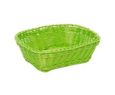 Excelsa - Cesta Trenzada (24 x 18 cm), Color Verde Oscuro, 6 Unidades