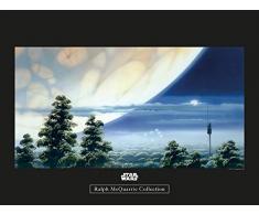 Komar Wandbild Von Star Wars Classic RMQ Yavin Lookout | Kinderzimmer, Jugendzimmer, Dekoration, Kunstdruck | ohne Rahmen | WB168-40x30 fotomural, carbÃ³n