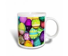 3dRose - Taza de cerámica, diseño de Huevos de Pascua teñidos, 10,16 x 7,62 x 9,52 cm