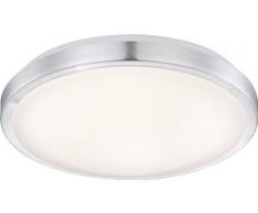 Globo 12 W, aluminio cepillado, 1 x Lámpara de techo LED Robyn