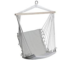 PATIO Silla Colgante sin Estructura, Columpio Colgante para Exteriores, Interior de hasta 100 kg, Cordones en los Lados, algodÃ³n y poliÃ©ster, Crudo Estilo Bohemio