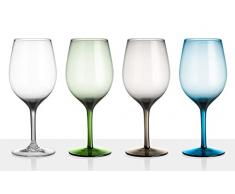 BRUNNER 0830184C.C9N Elegantes Copas Irrompibles Juego de 4 unidades, Onda & Jazz Wineglass, 60 cl