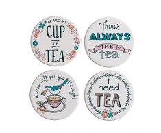 Premier HousewaresÂ âÂ Pretty Things Posavasos, Multicolor, Set de 4