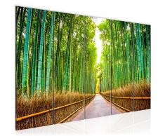 Runa Art Cuadro XXL Playa Mar 200 x 80 cm Azul 5 Piezas - Made in Germany - 610455a