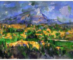 Cuadro Lienzo, ImpresiÃ³n Digital - La MontaÃ±a Sainte-Victoire Paul CÃ©zanne, cm. 60x75 - DecoraciÃ³n Pared