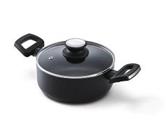 Kitchen Fun Salsa Cacerola Aluminio Antiadherente 24 cm con Tapa