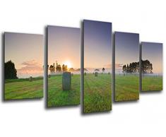 Poster Fotográfico Paisaje Puesta de Sol en Cultivo EEUU Tamaño total: 165 x 62 cm XXL