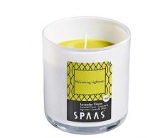 Spaas - Vela aromÃ¡tica en Cristal con Tapa de Aluminio, Cera de parafina, Amarillo otoÃ±o, 95 mm de diÃ¡metro x 105 mm de Alto