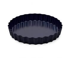 Zyliss E980197 Molde para Quiche y Tarta Molde Antiadherente con Base ExtraÃ­ble, 25cm, Acero Al Carbono, Azul Oscuro, Molde Rizado, Apto Para Lavavajillas, 5 AÃ±os de GarantÃ­a