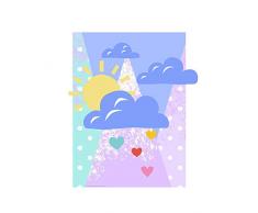 Komar Disney Wandbild Von Winnie Pooh Clouds | Kinderzimmer, Babyzimmer, Dekoration, Kunstdruck | ohne Rahmen | WB088-40x50 fotomural, carbÃ³n