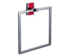 MSV TOALLERO DE CINC Cromado Alba, Plateado, 22.5x5.6x20 cm