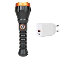 PNI Adventure F550 Crystal LED Linterna 10W Aluminio 500lm Hasta 700m 4000mAh IPX6 Fuente de alimentaciÃ³n CHG300