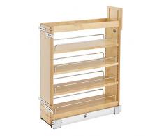 Rev-A-Shelf 448-bcsc-6Â C extraÃble Base de Madera Armario Organizador con Soft-Close Diapositivas, 6Â , Natural