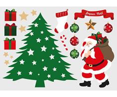 DECOLOOPIO Pegatina para Decoración de Navidad Tabla Déco Ãrbol, 21 x 30 cm