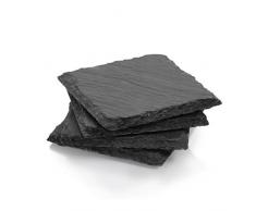 BOSKA MÃ³naco Slate Posavasos, Negro, 4Â Piezas
