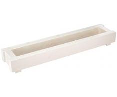 Amico Madera fl120b Jardinera de Aleta de 120, Madera, Blanco, 120Â x 27Â x 15Â cm