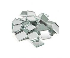 MosaixPro 20Â x 20Â x 3Â mm, 200Â g 72-Piece Espejos Azulejos, Plata