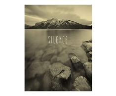 Komar Wandbild Von Word Lake Silence Sand | Poster, Bild, Wohnzimmer, Schlafzimmer, Dekoration, Kunstdruck | ohne Rahmen | P085B-40x50 fotomural, Gelb, Grau, Schwarz