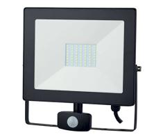 WERKA PRO Proyector Radar plano LED de 50 W exterior, detector de movimiento, iluminaciÃ³n impermeable, foco de exterior, sensor de seguridad, Ã¡ngulo de radiaciÃ³n de 130Â°, resistente a la intemperie
