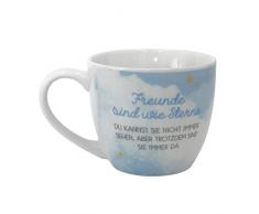 Dekohelden24 Taza de cafÃ© de Porcelana Maxi XXL, diseÃ±o de Amigos como Estrellas, 9,2 x 10,5 cm (Alto x diÃ¡metro), 400 ml, Apto para lavavajillas, 9,2 cm
