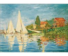 Legendarte Cuadro Lienzo, ImpresiÃ³n Digital - De Regata En Argenteuil Claude Monet, cm. 60x80 - DecoraciÃ³n Pared