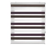 Estoralis Loras Estor Enrollable Doble Tejido, Noche y dÃ­a, Marron-Violeta, 105 x 175 cm