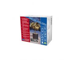 Konstsmide guirnalda de Micro LED, con 9 horas temporizador, aislado/fundido alrededor, 120 diodos de luz blanca cálida, 24 V transformador exterior, soft-Cable negro 6632-117