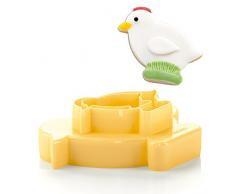 Tescoma Delicia Juego de Cortapastas Dobles Pollitos, Amarillo, 20 x 15 x 4,5 cm